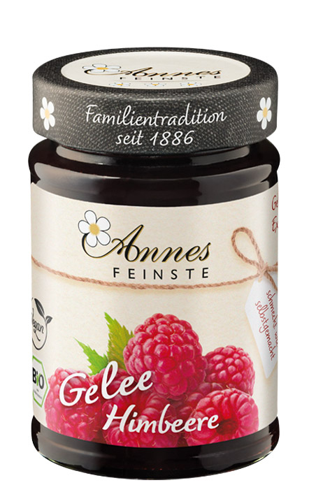 Annes Feinste Bio Himbeer-Gelee extra Produktabbildung Annes Feinste Bio Himbeer-Gelee extra