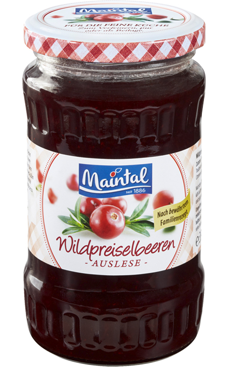 Wild-Preiselbeeren Auslese Produktabbildung Maintal Wildpreiselbeeren-Auslese.