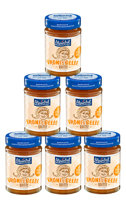 Set Bayerisches Quitten-Gelee extra, 6 x 220 g Sechs Gläser Maintal Bayerisches Quitten-Gelee extra, Produktabbildungen