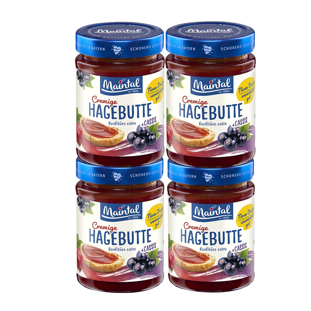 Set Hagebutten-Johannisbeer-Konfitüre extra, 4 x 340 g