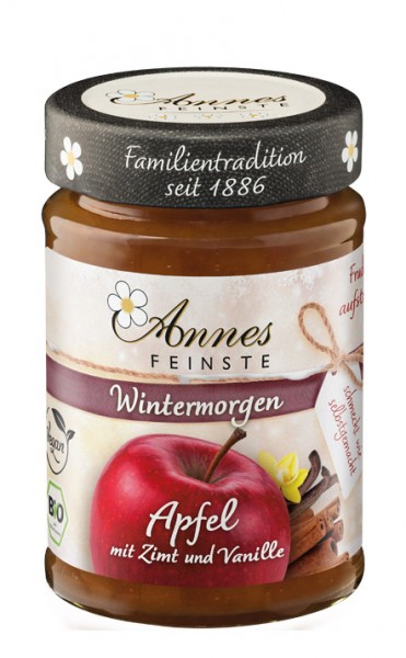 Annes Feinste Bio Apfel Fruchtaufstrich mit Zimt und Vanille